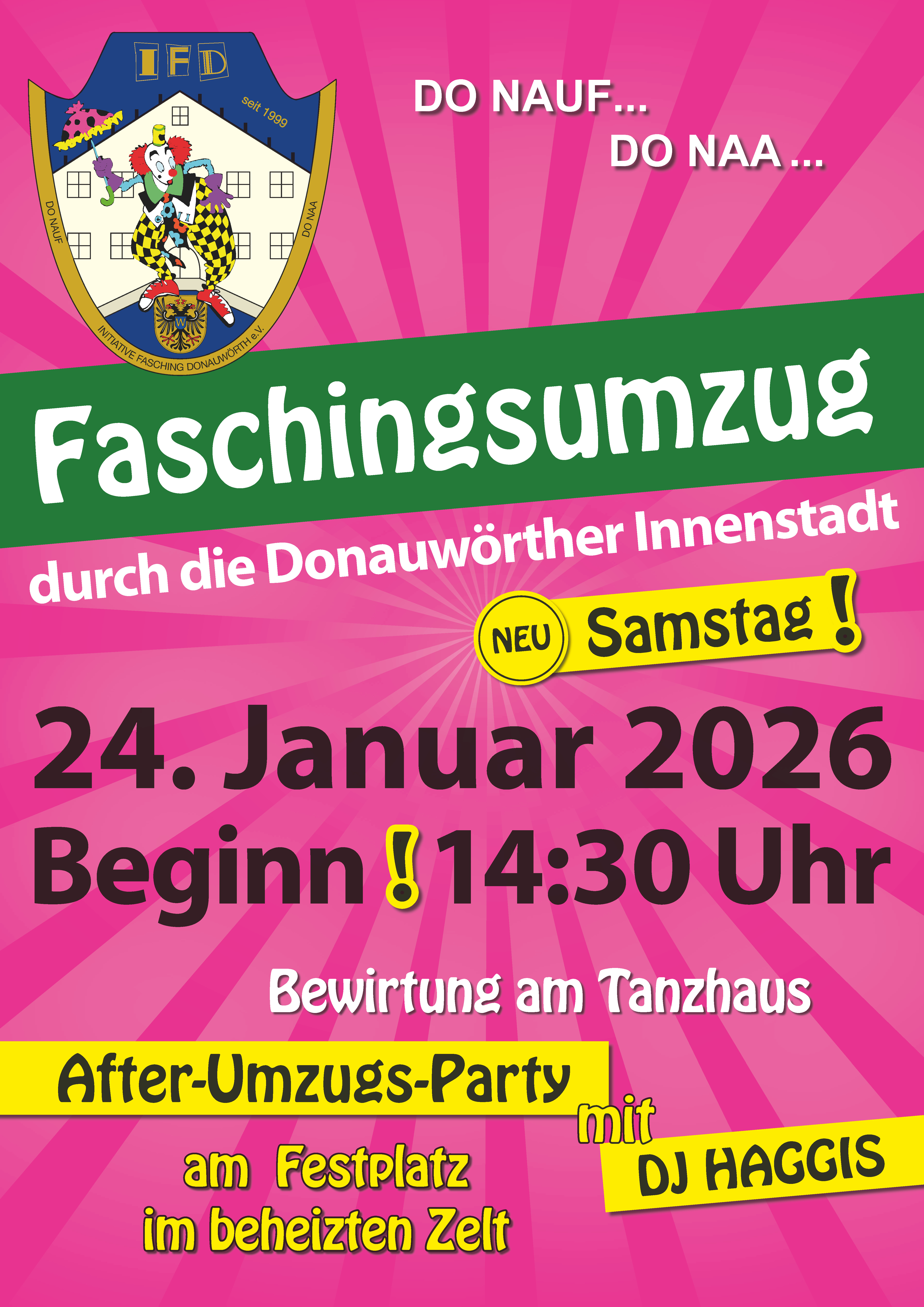 Faschingsumzug mit After-Umzugs-Party